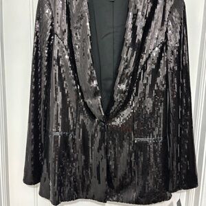 Sequin Black Blazer Jacket